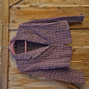 milk & honey cropped casual lightweight blazer